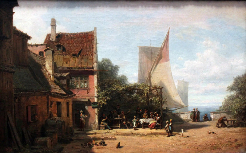 Gamle kro nær Starnberger-søen - Carl Spitzweg