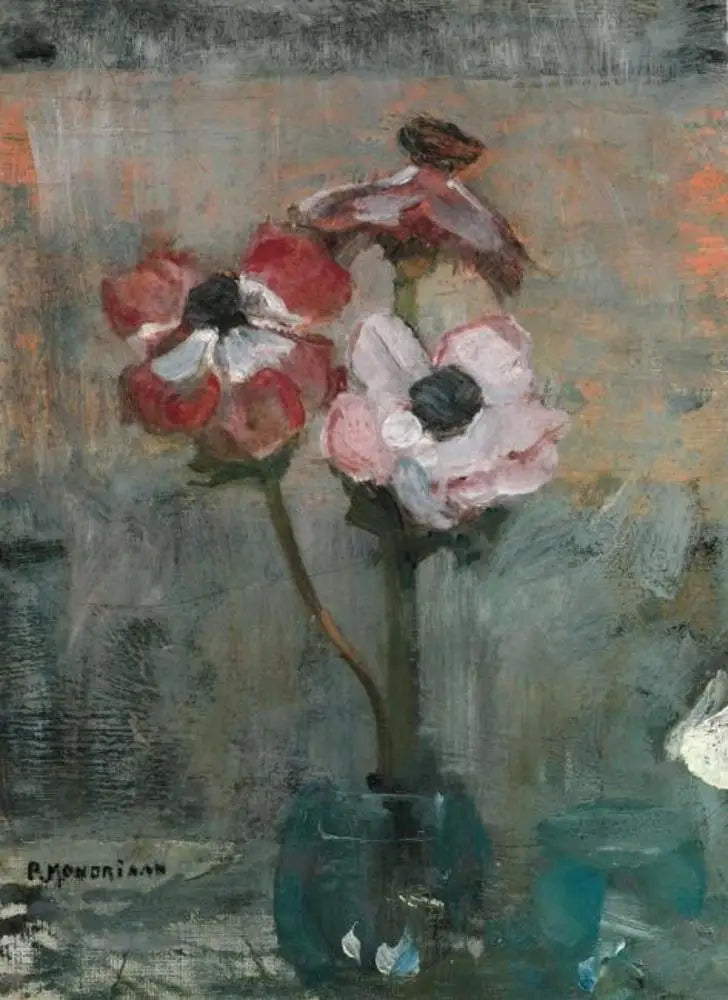 Anemoner i en vase - Piet Mondrian