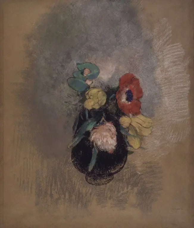 Anemoner og Tulipaner - Odilon Redon