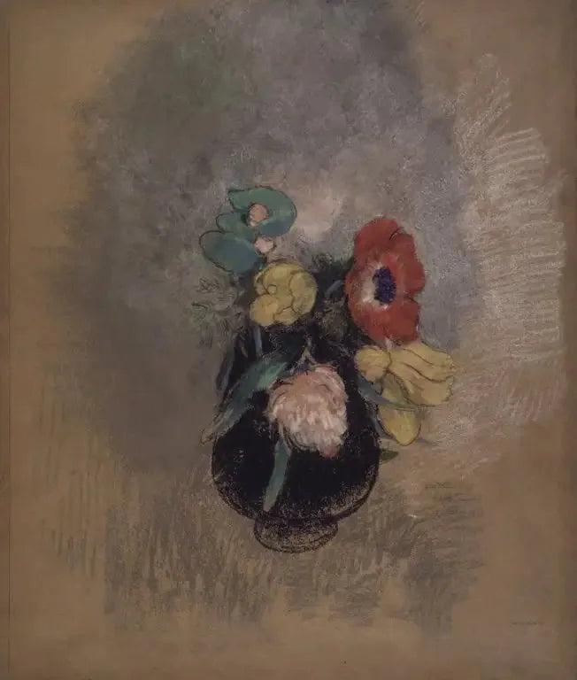 Anemoner og Tulipaner - Odilon Redon