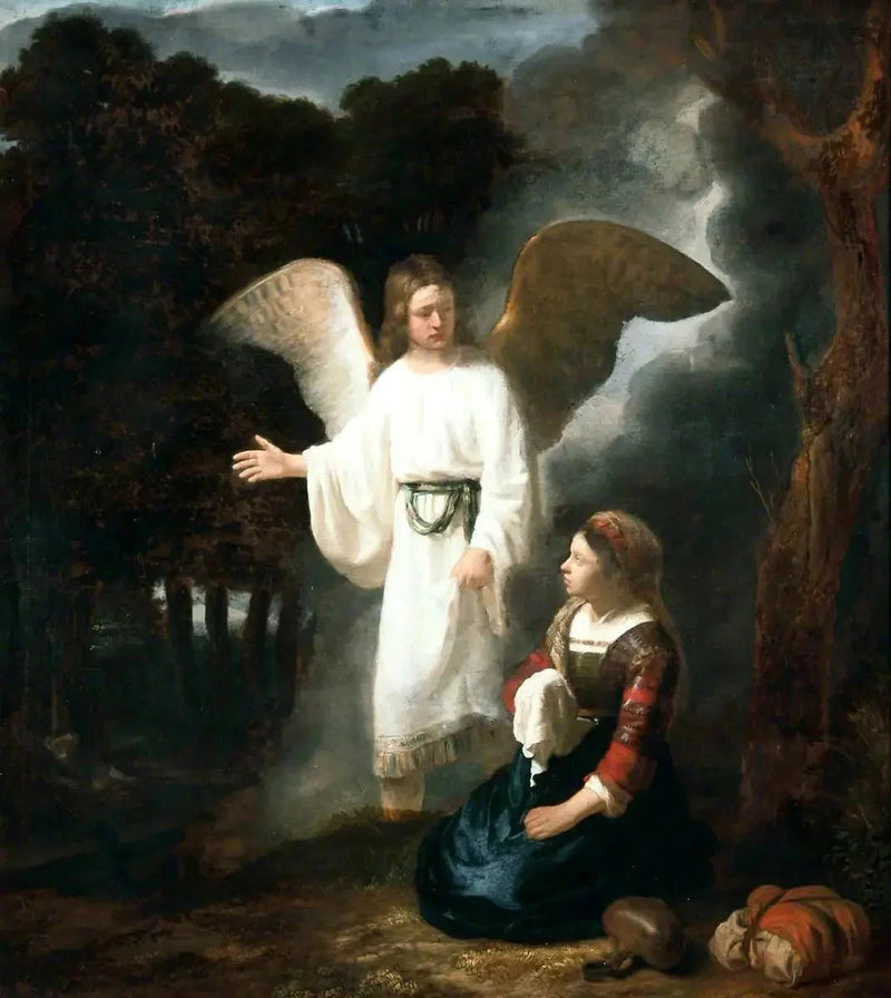 Englen, der viser sig for Hagar - Rembrandt