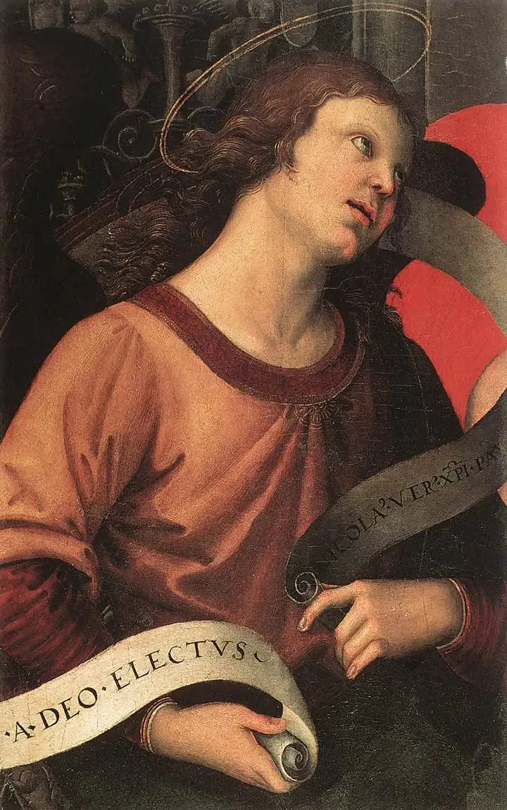 Engel med et fane - Raphael Sanzio