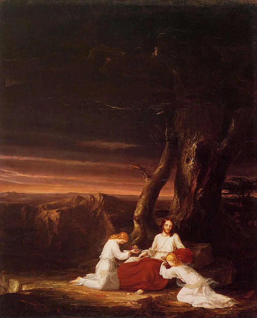 Anges se dévouant au Christ dans la nature - Thomas Cole - Alpha Reproduction