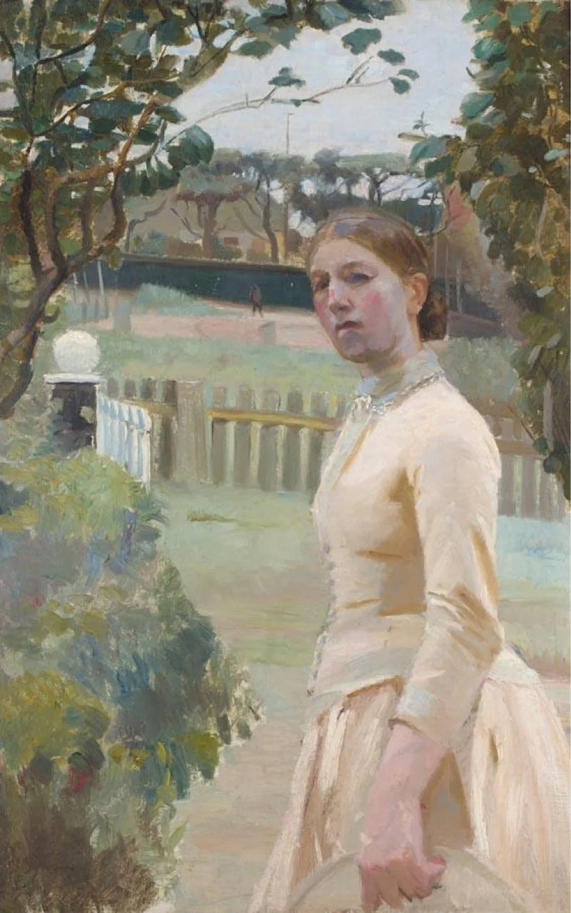 Anna Ancher i haven, Markvej. -Michael Peter Ancher