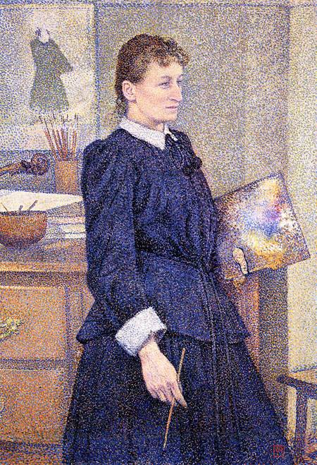 Anna Boch i sit atelier, 1893 - Théodore van Rysselberghe