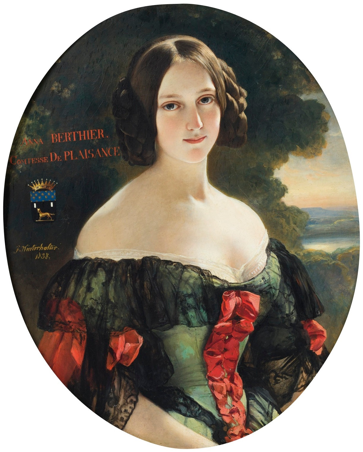 Anne, grevinde af Plaisance (1815-1878), senere hertuginde af Plaisance, født Mlle Bertier de Wagram - Franz Xaver Winterhalter