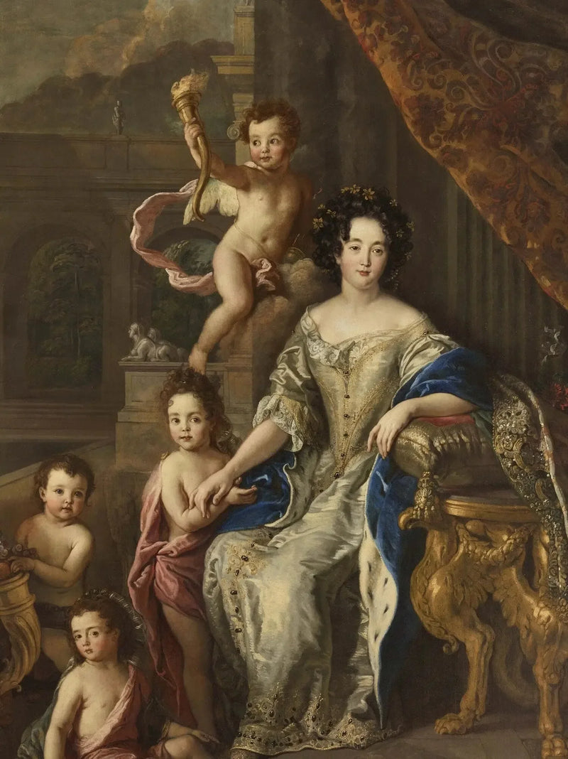 Anne af Bayern, hertuginde af Enghien og derefter prinsesse af Condé, med sine børn - Pierre Mignard