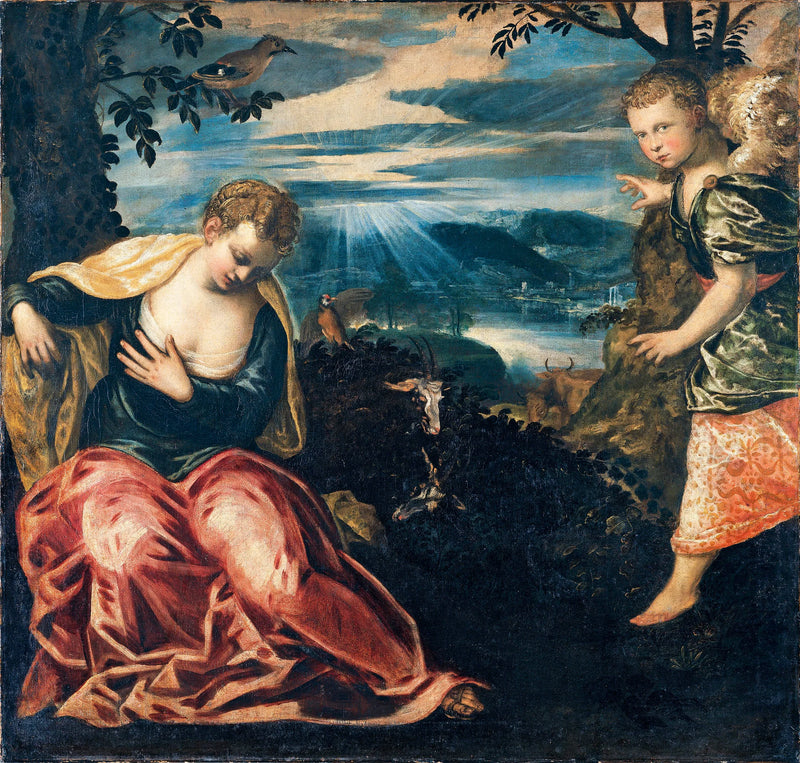 Annonceringen for Manoahs kvinde - Jacopo Tintoretto