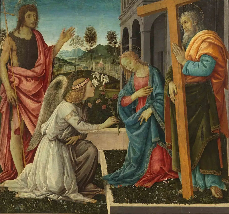 Annoncering med helgener - Filippino Lippi