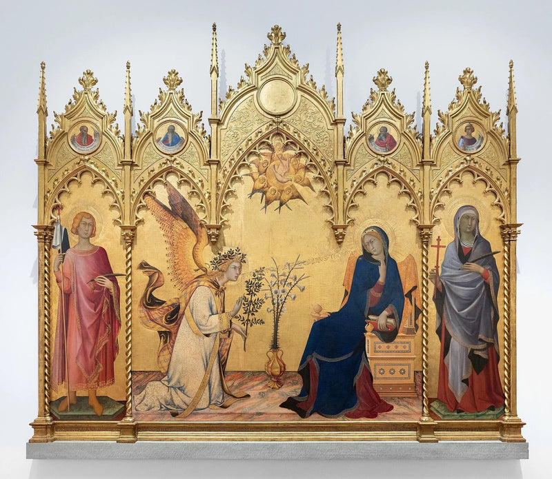 Annonceringen mellem de hellige Ansan og Marguerite - Simone Martini