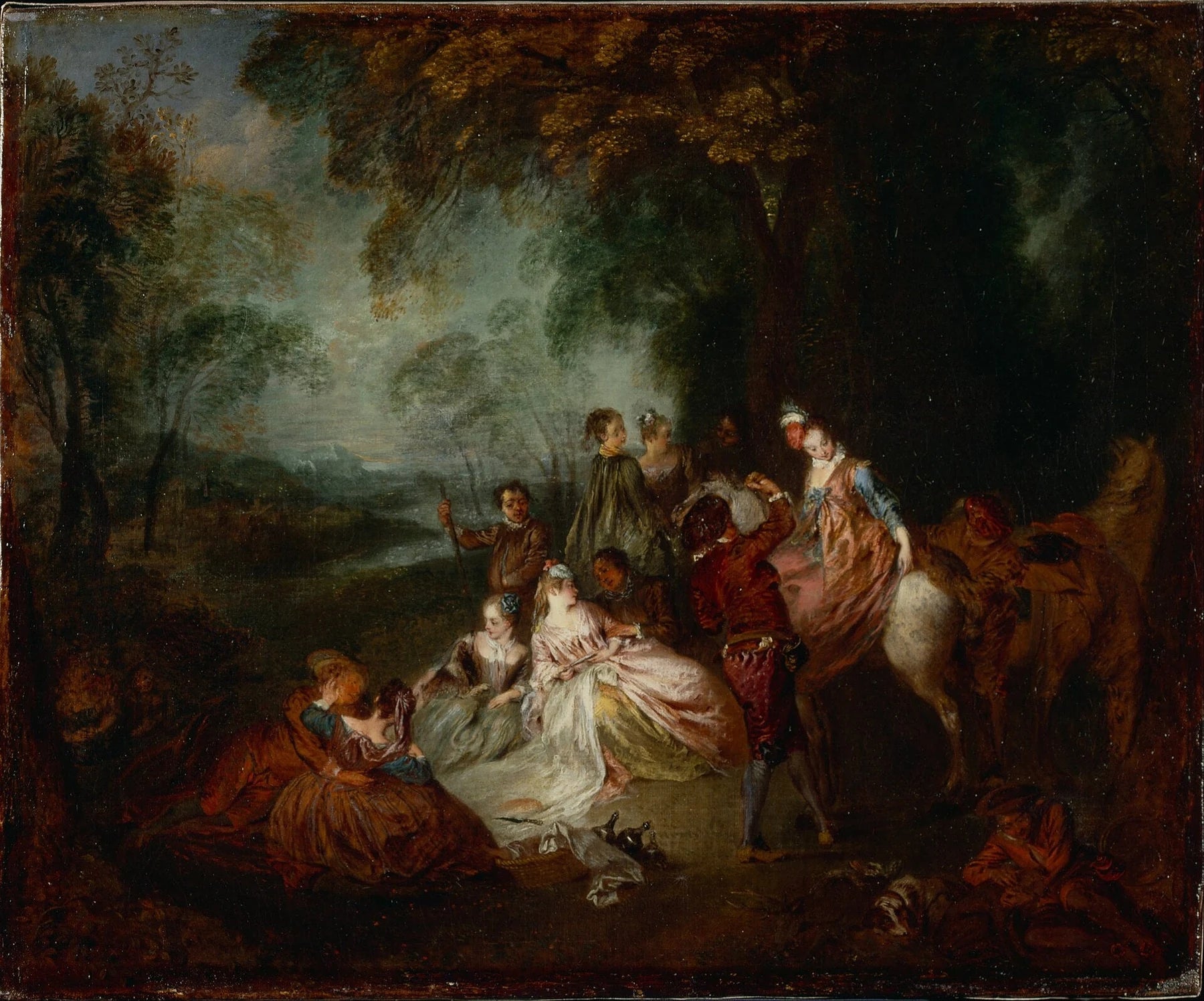 Fête champêtre, peinture d’Antoine Watteau