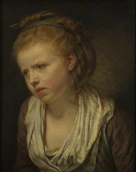 Angst', En piges hoved - Jean-Baptiste Greuze