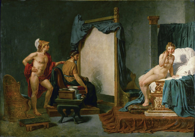Apelles maler Campaspe i nærvær af Alexander - Jacques-Louis David