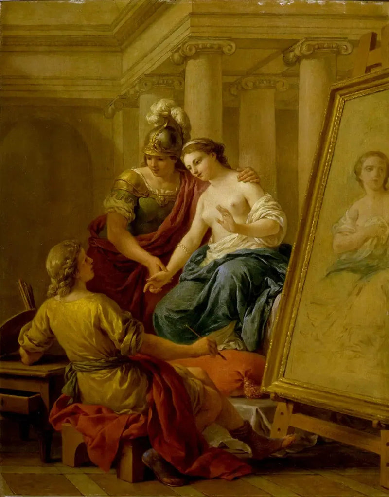 Apelle forelsker sig i Campaspe - Louis Jean François Lagrenée