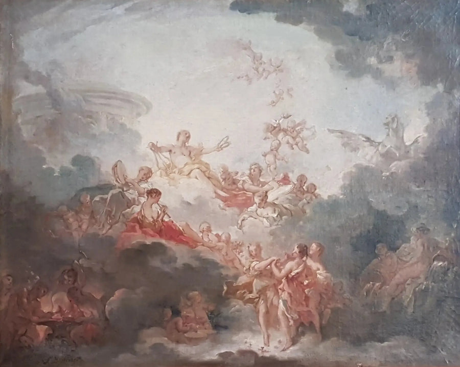 Apollon, der krøner kunstnerne - François Boucher