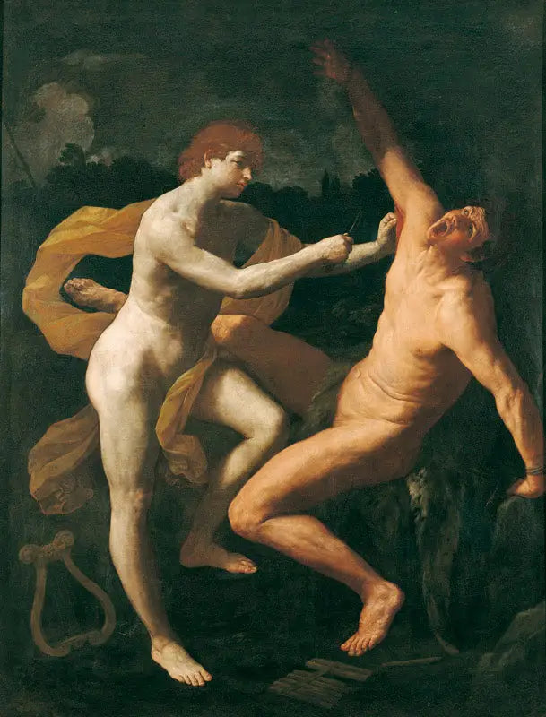 Apollon flår Marsyas - Guido Reni