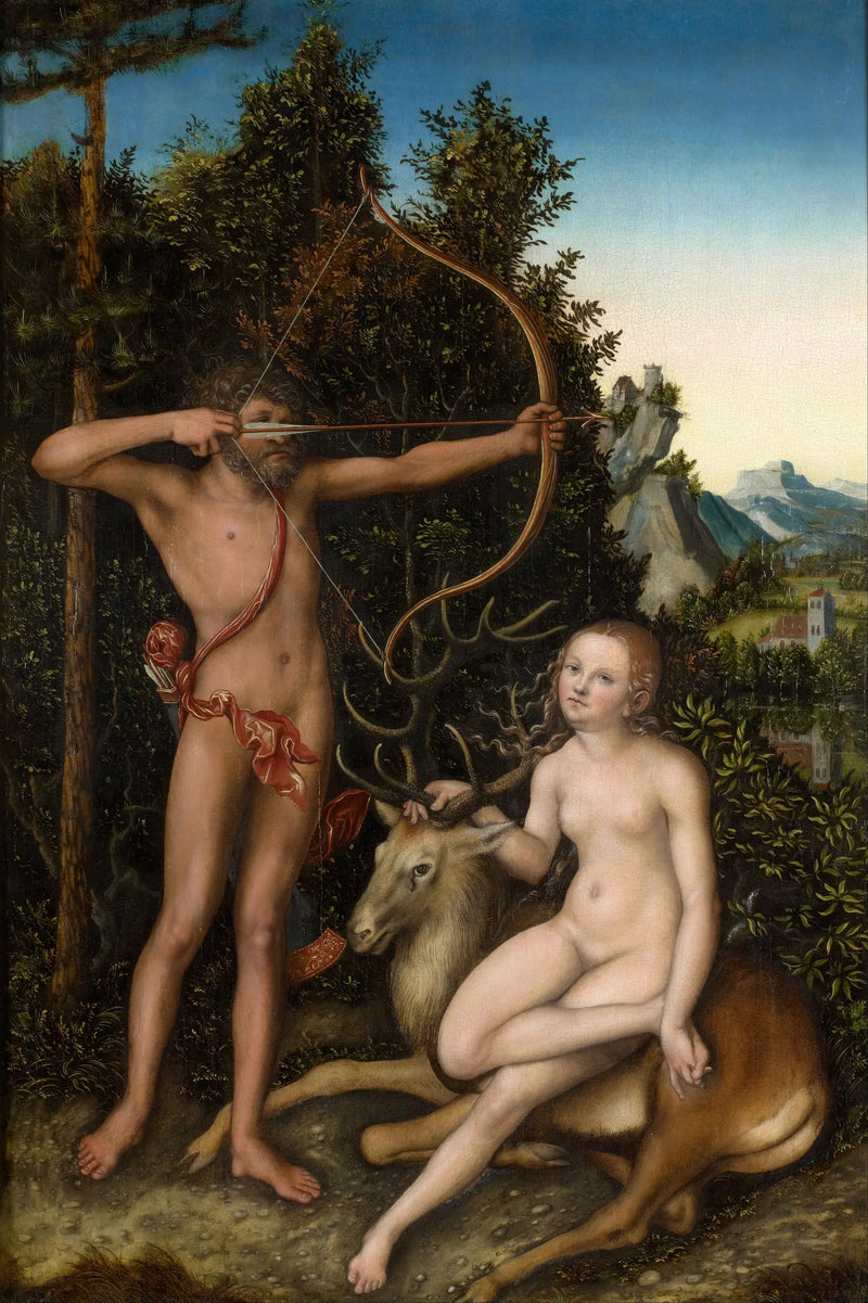 Apollon og Diane - Lucas Cranach den Ældre