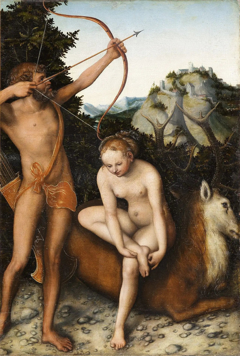 Apollon og Diane - Lucas Cranach den Ældre