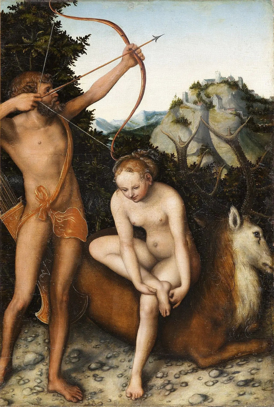 Apollon og Diane - Lucas Cranach den Ældre
