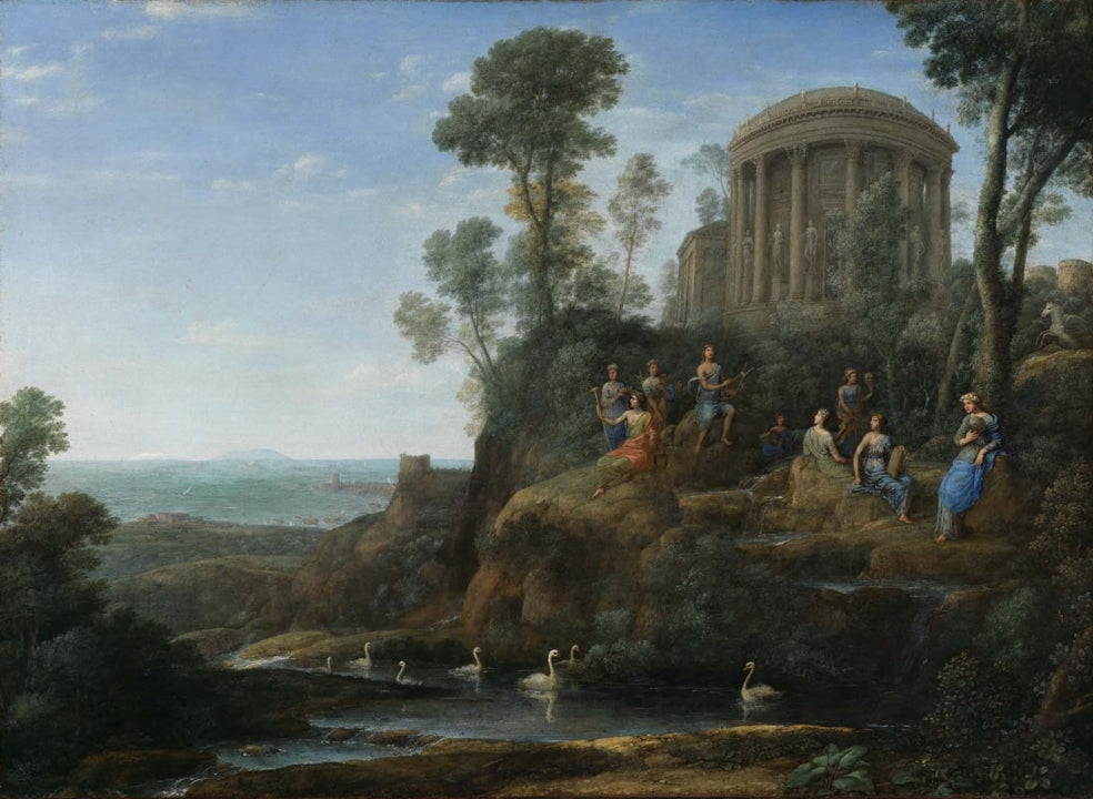 Apollon og Muserne på Helikon-bjerget - Claude Lorrain