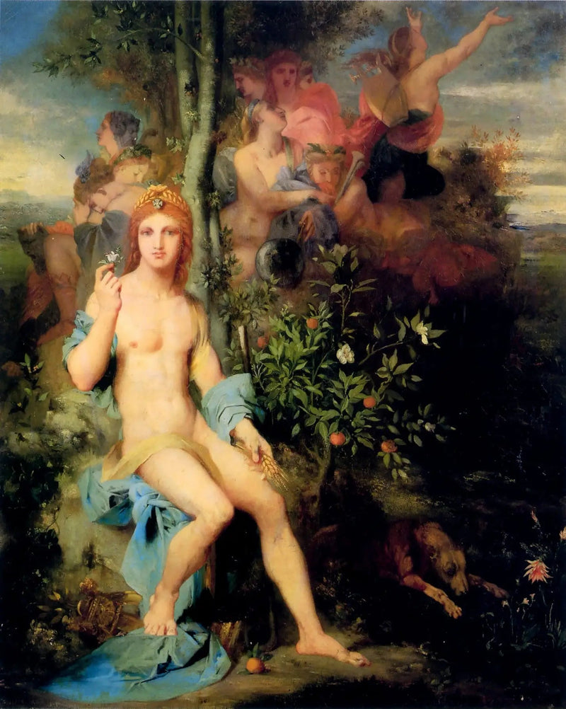 Apollon og de ni mus - Gustave Moreau
