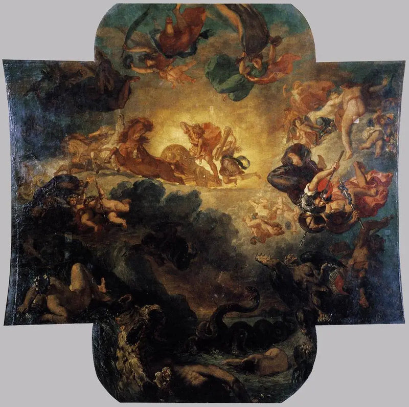 Apollon sejrherre over slangen Python - Eugène Delacroix
