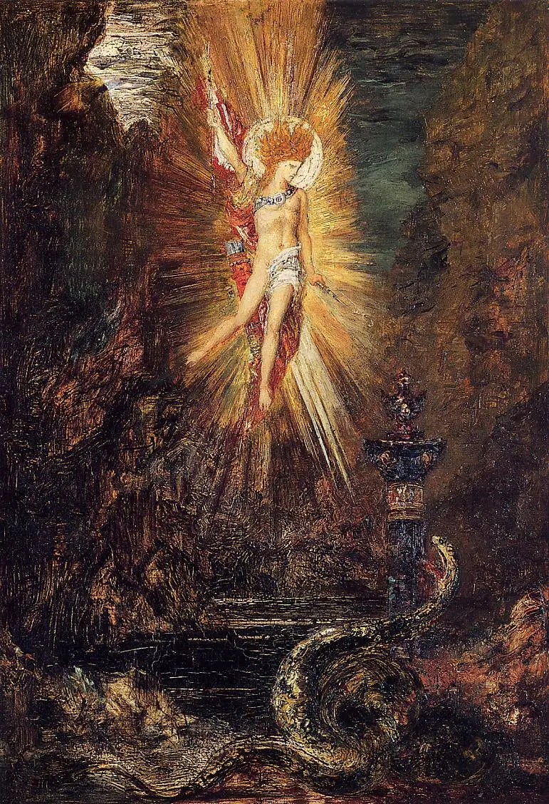 Apollon sejrherre over Python-slangen - Gustave Moreau