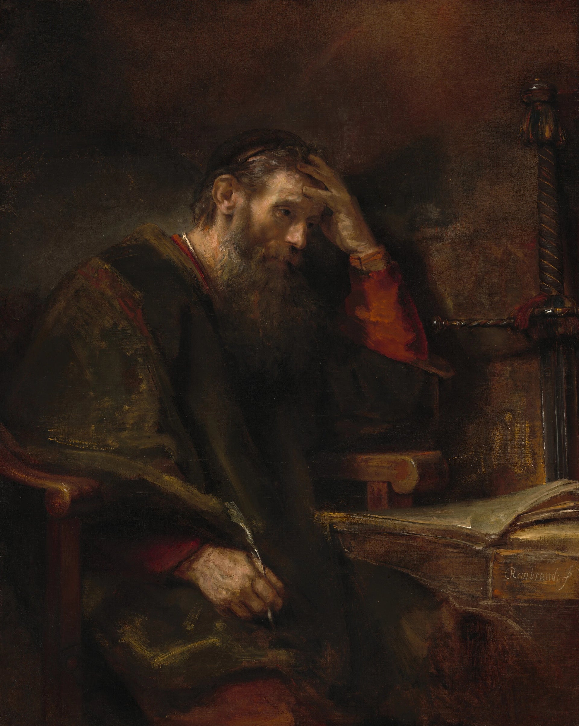 L’Apôtre Paul — Rembrandt et atelier, vers 1657, National Gallery of Art