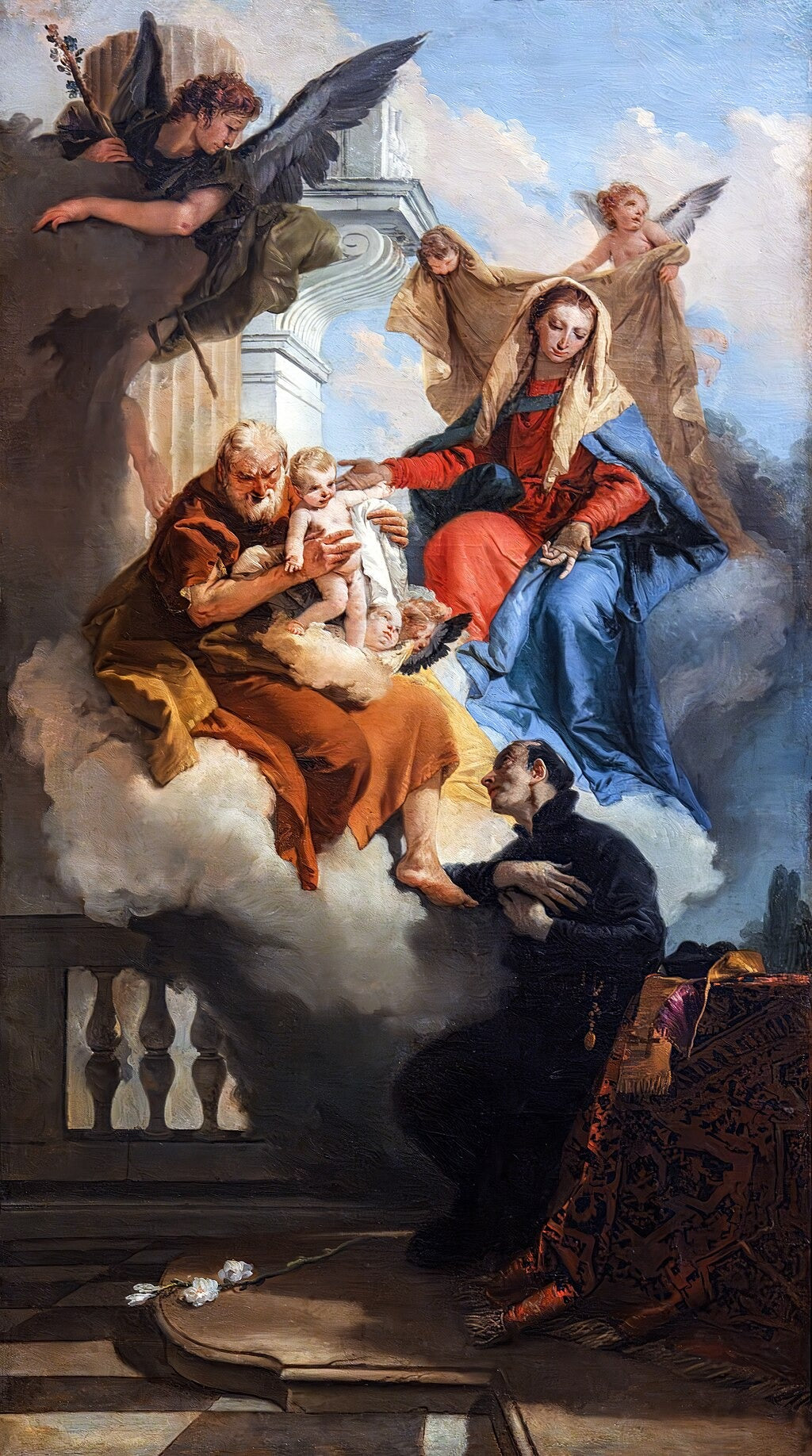 Apparition af den hellige familie ved Gaétan de Thiene - Giovanni Battista Tiepolo