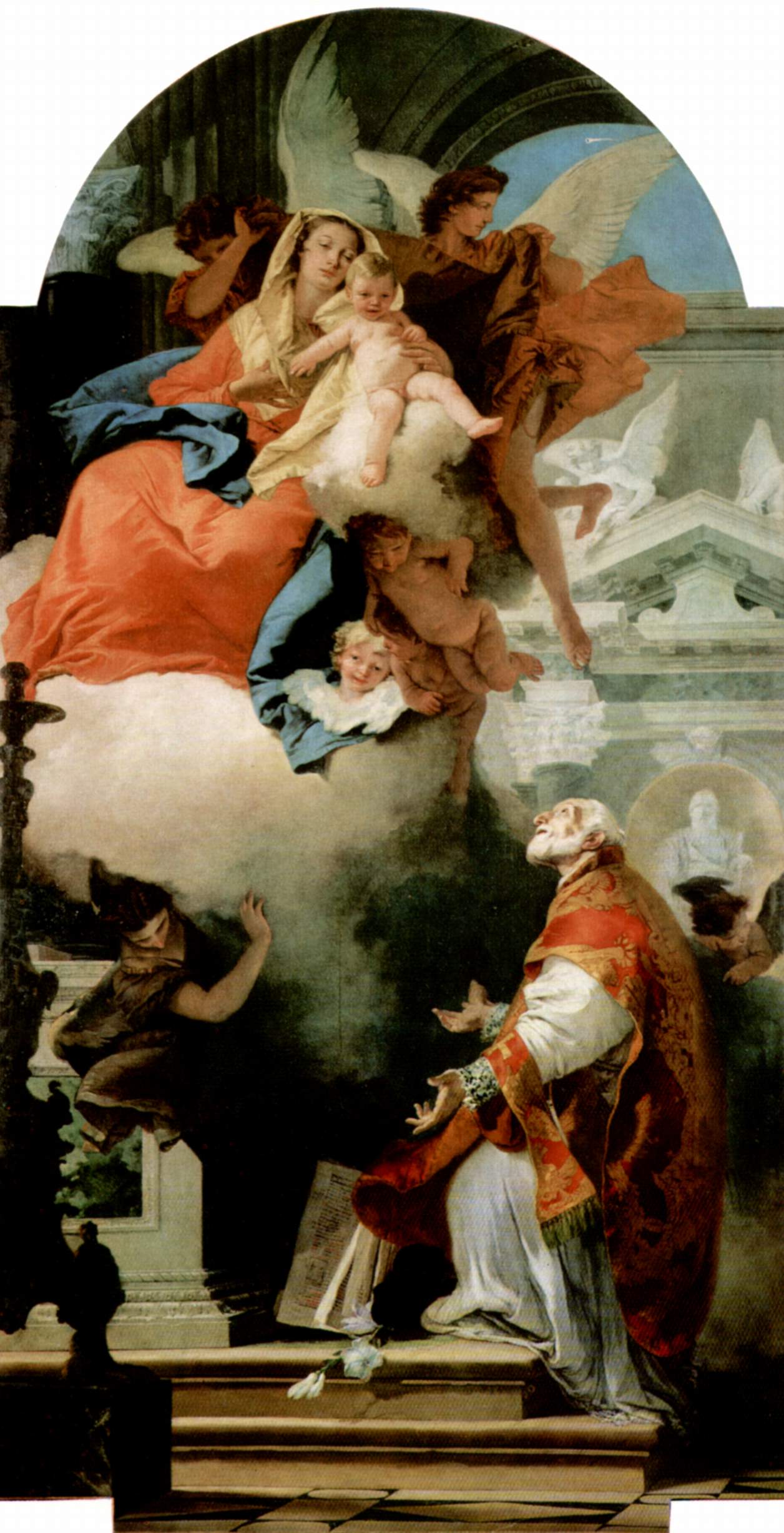 Apparition af Jomfru Maria ved Saint Filippo Neri - Giovanni Battista Tiepolo