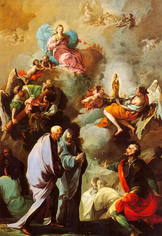Jomfruens Åbenbaring for Sankt Jakob og hans disciple i Zaragoza - Francisco de Goya