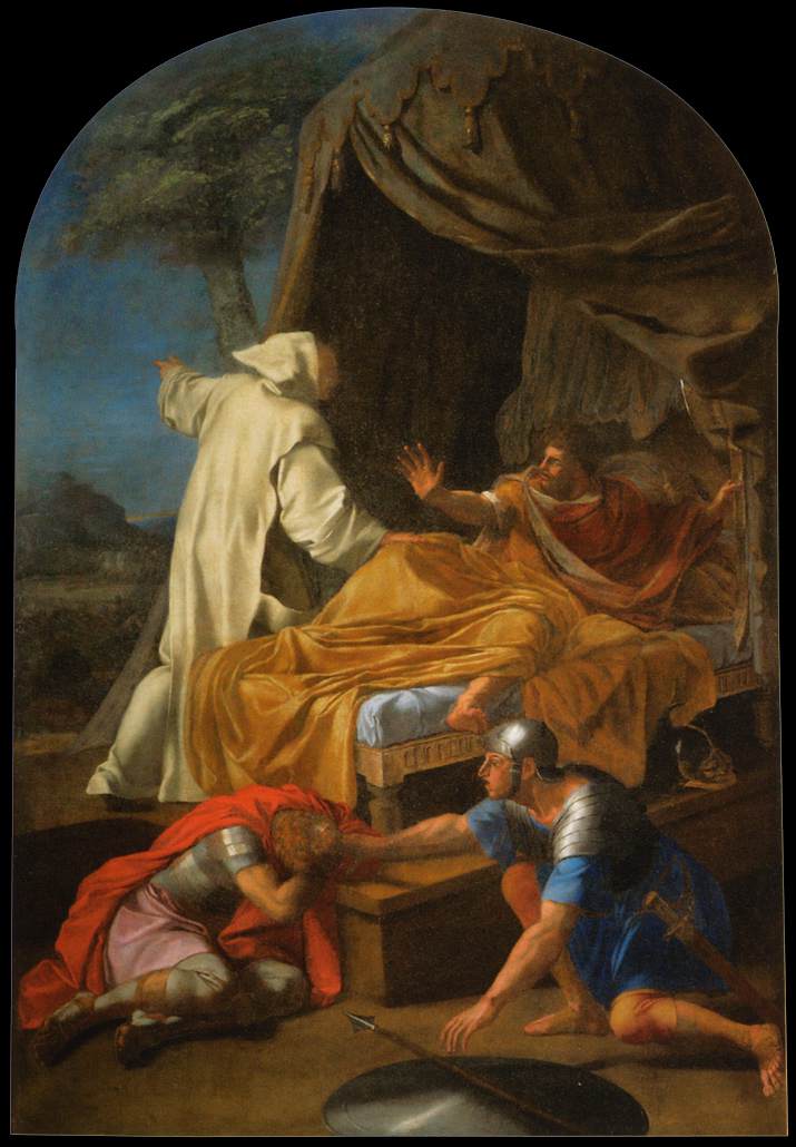 Saint Bruno's åbenbaring for grev Roger - Eustache Le Sueur