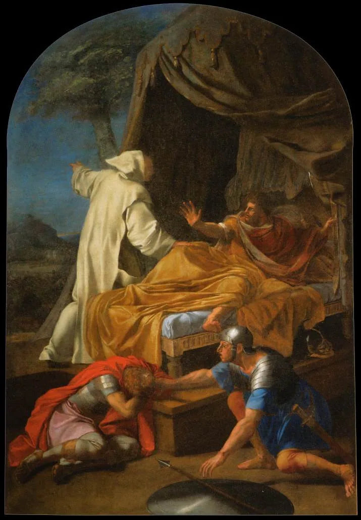 Saint Bruno's åbenbaring for grev Roger - Eustache Le Sueur