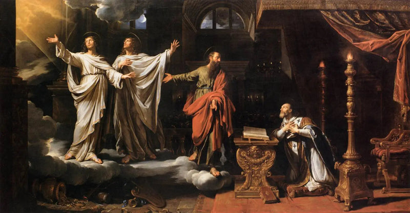 Apparition af Saint Gervais og Saint Protais ved Saint Ambroise - Philippe de Champaigne
