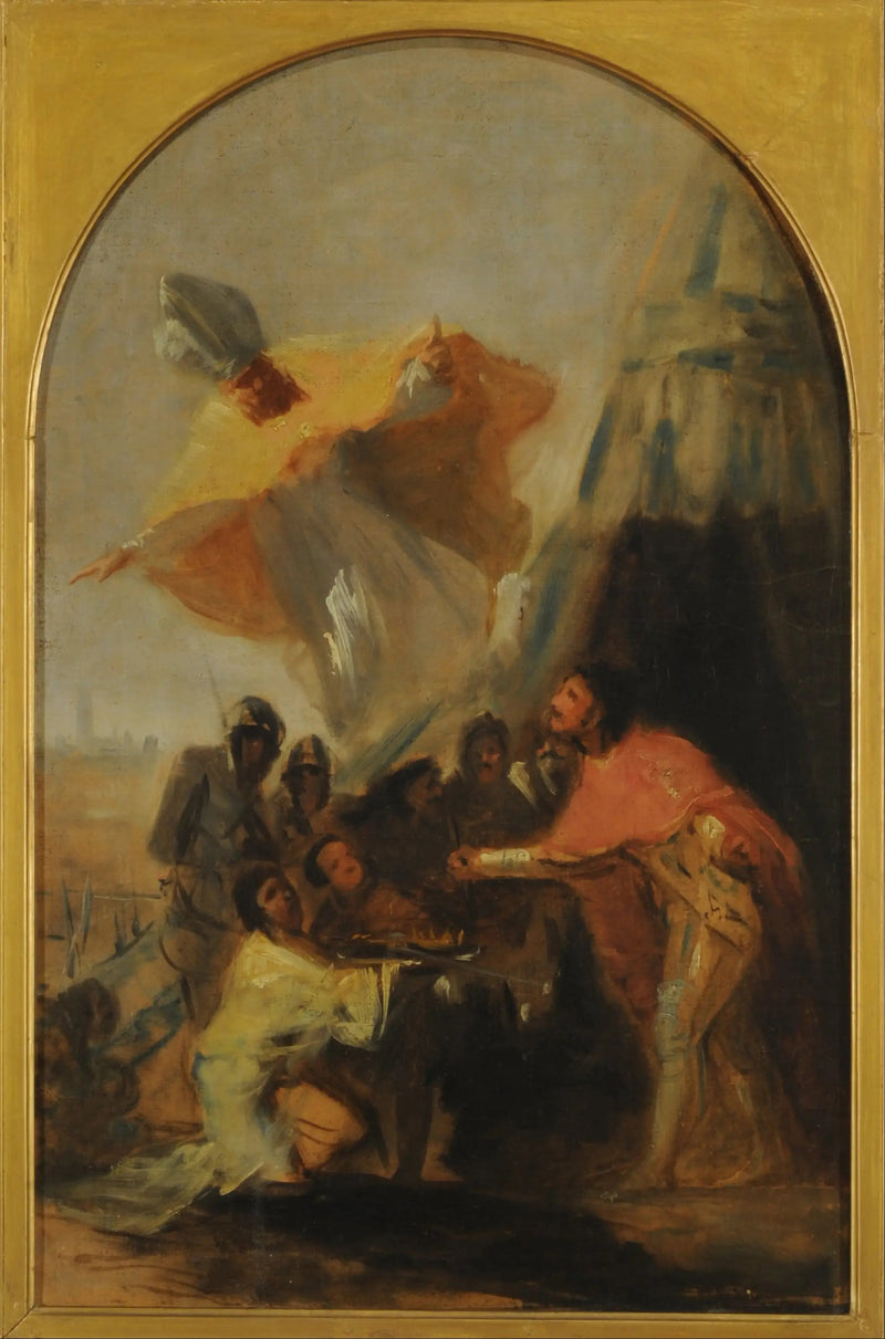 Åbenbaring af helgen Isidor til helgen Ferdinand, konge, foran murene i Sevilla - Francisco de Goya