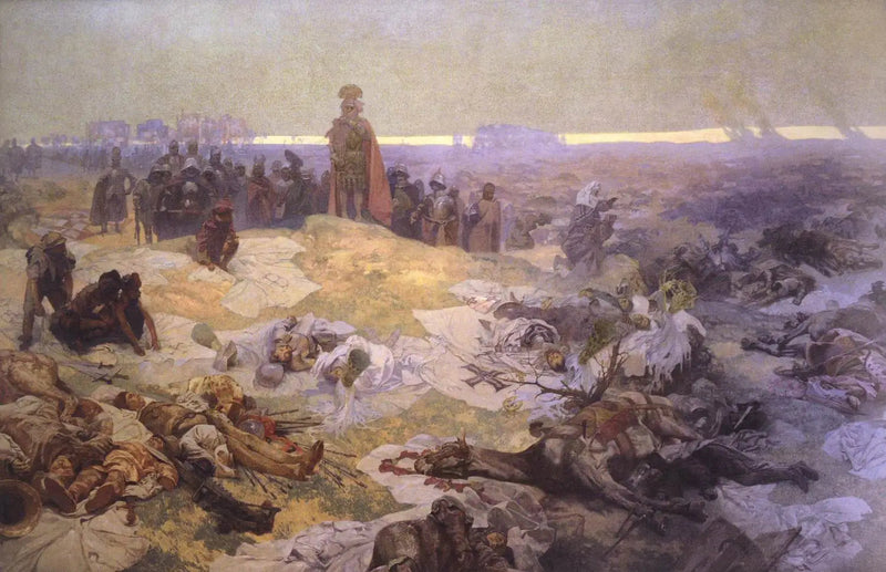 Efter Slaget ved Grunwald - Alphonse Mucha