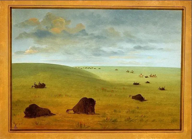 Efter bisonjagten - Sioux - George Catlin