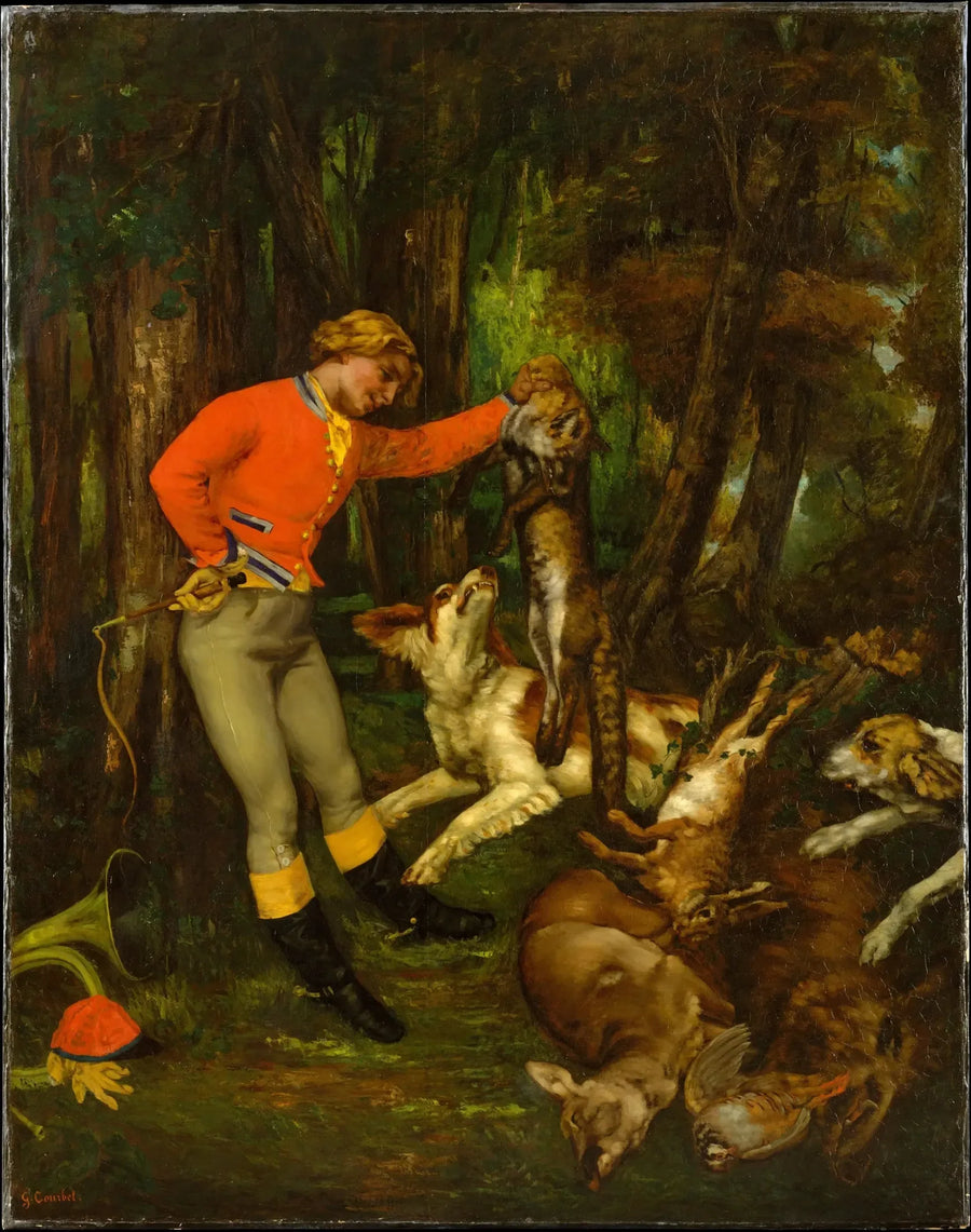 Efter jagten - Gustave Courbet