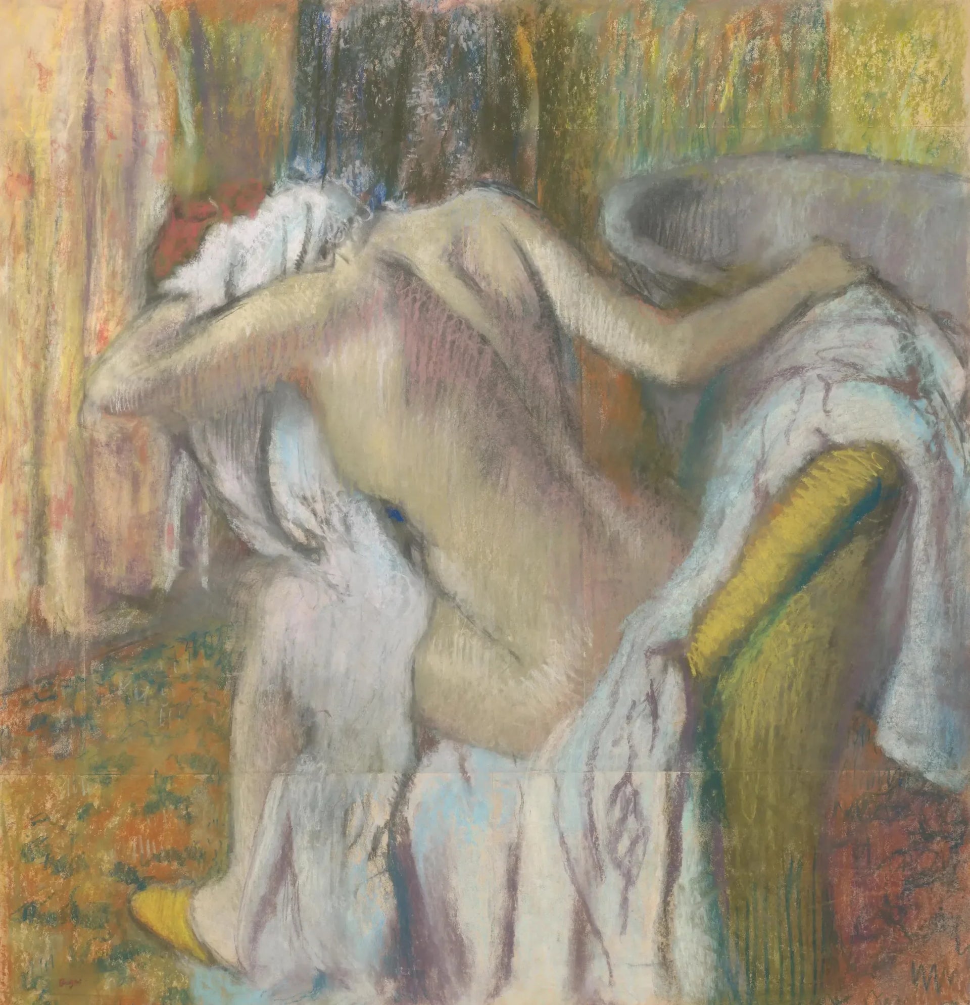 Après le bain, femme s'essuyant - Edgar Degas image 1 tableau peint à l’huile sur toile