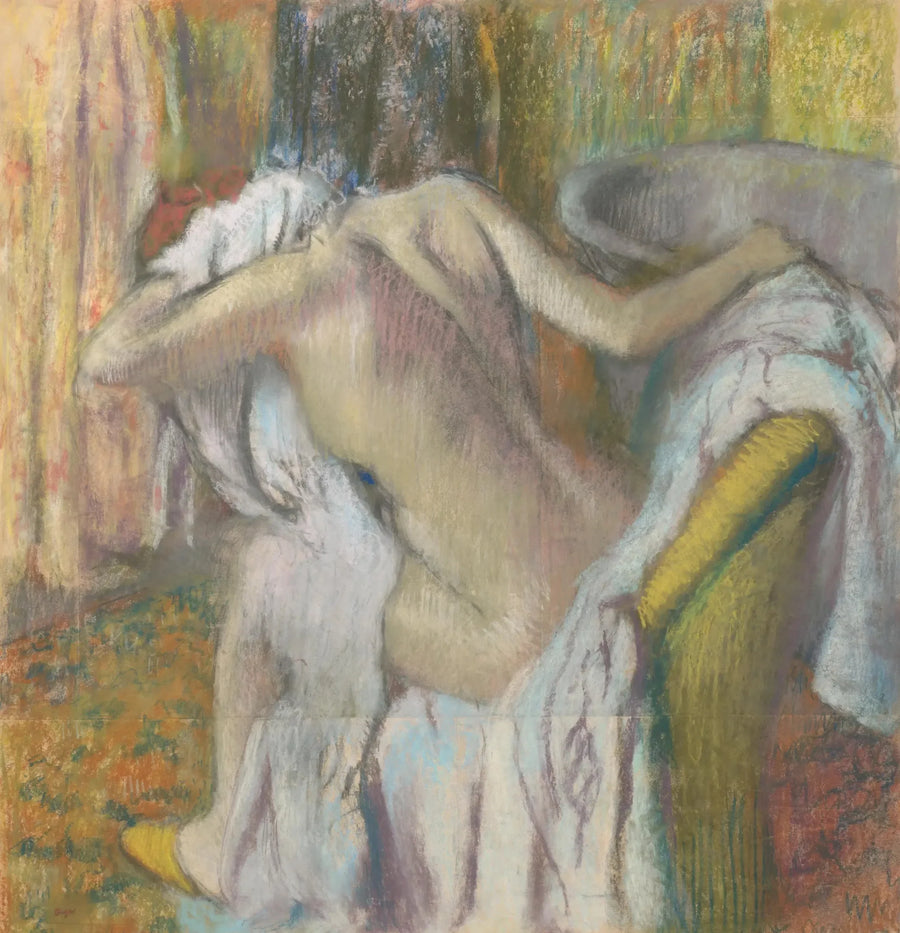 Efter badet, kvinde der tørrer sig - Edgar Degas