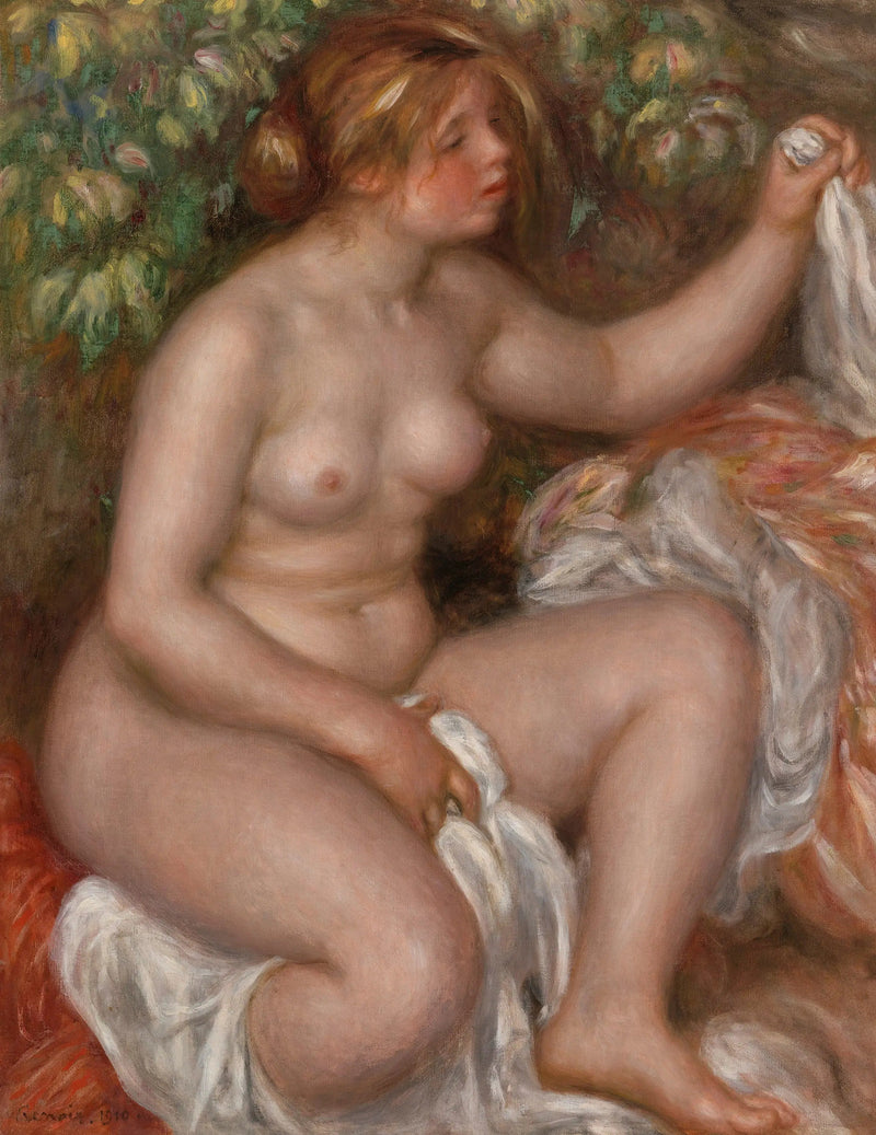 Efter badet (Udgivelsen af badet) - Pierre-Auguste Renoir