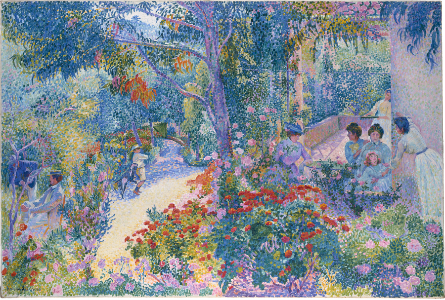 Eftermiddag i haven - Henri-Edmond Cross
