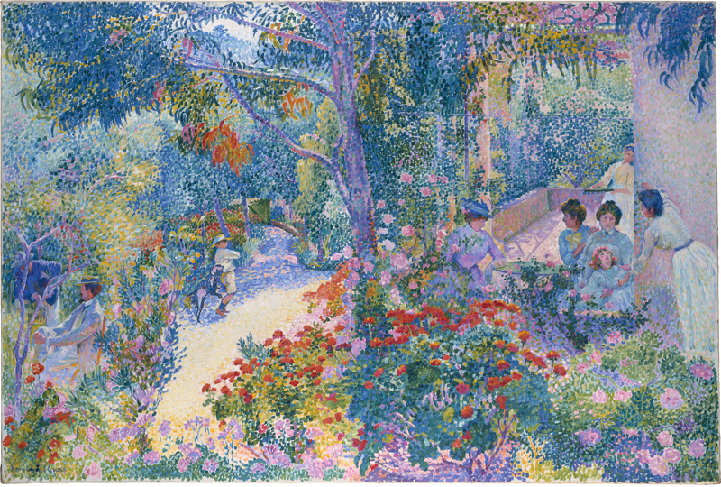 Eftermiddag i haven - Henri-Edmond Cross