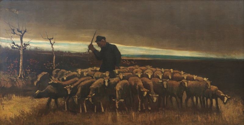 Hyrde med en fåreflok - Vincent van Gogh