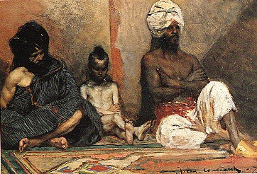 Arabes assis - Jean-Joseph Benjamin-Constant image 1 tableau peint à l’huile sur toile