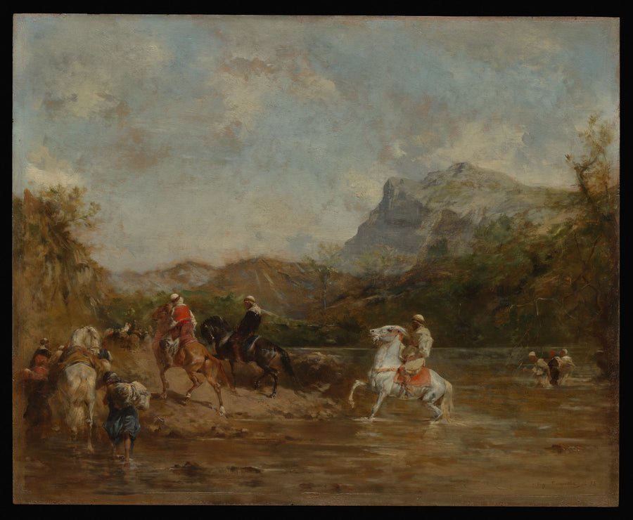Arabes traversant un gué - Eugène Fromentin