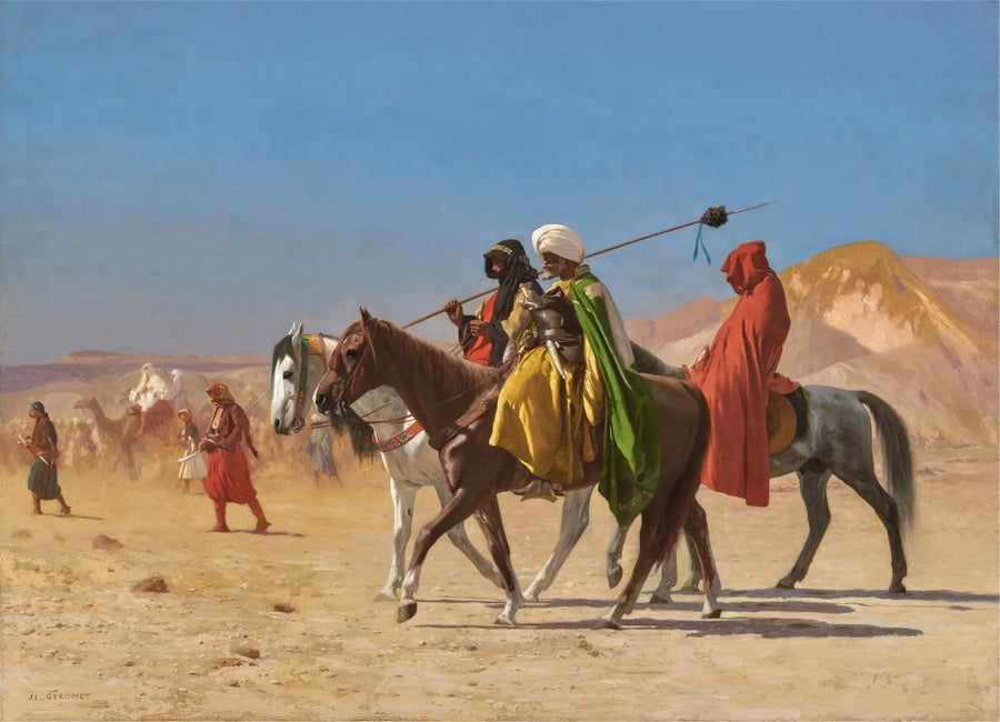 Arabere krydser ørkenen - Jean-Léon Gérôme