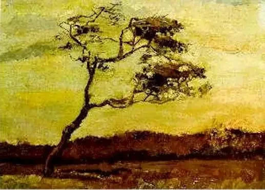 Træ pisket af vinden - Vincent van Gogh