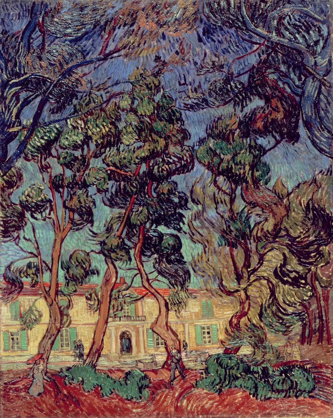 Træer i haven ved Saint-Paul Hospital - Vincent van Gogh