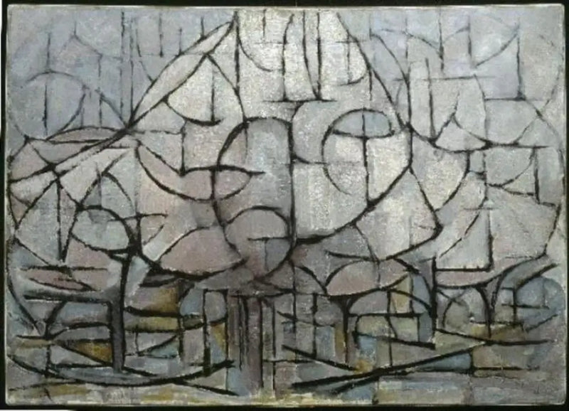 Blomstrende træer - Piet Mondrian